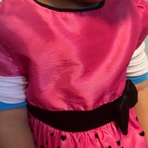 Pink formal recital dress w/ velvet detailing